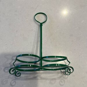 Salt pepper holder vintage green,  so nice for your kitchen. Prefect gift!